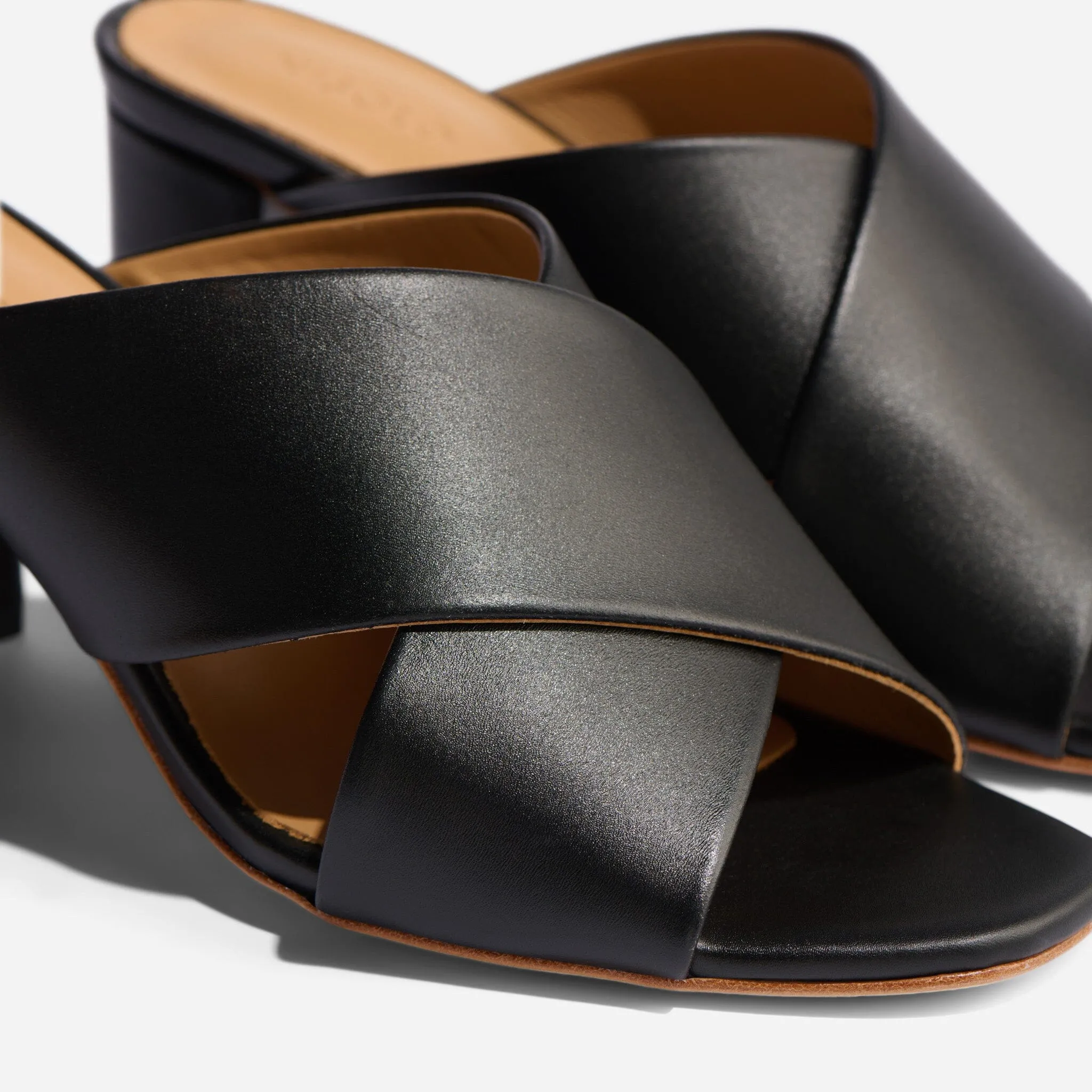 Carina Cross Strap Mule Black