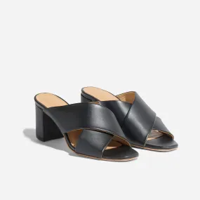 Carina Cross Strap Mule Black