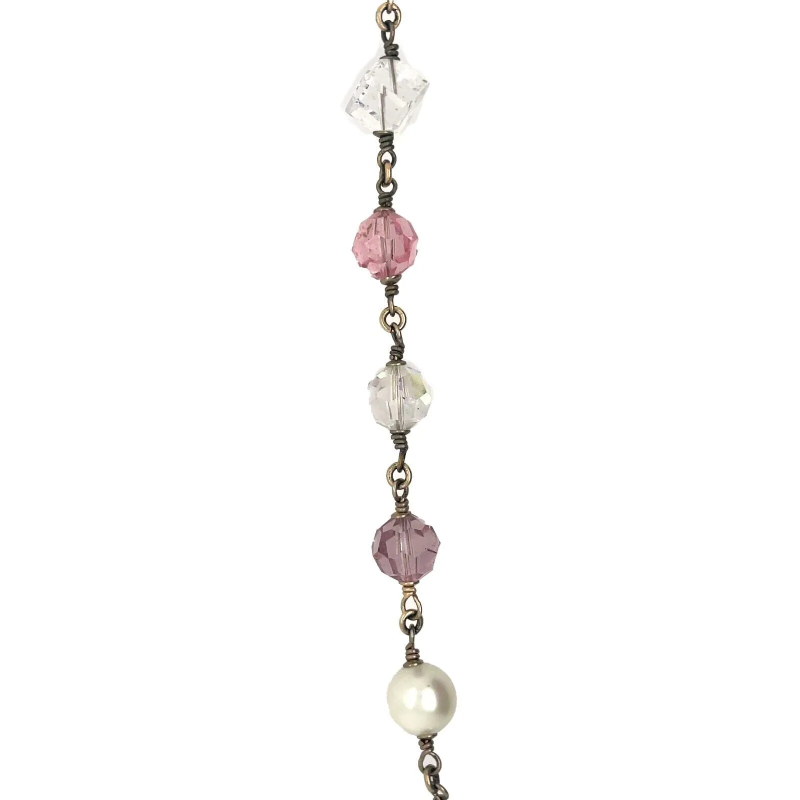 CHANEL - 05P Iridescent CC Crystal and Faux Pearl Mosaic Necklace