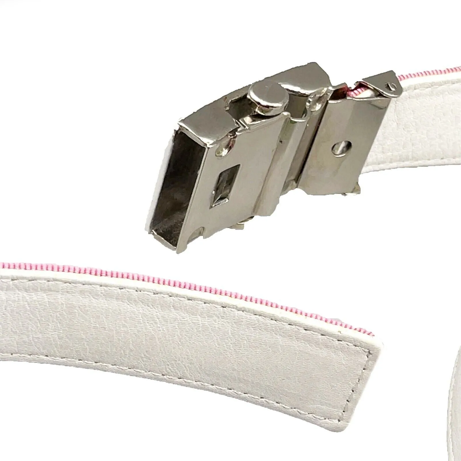 Chanel - 2004 Cruise Ivory and Grosgrain Belt - White / Pink / Green - 75/30