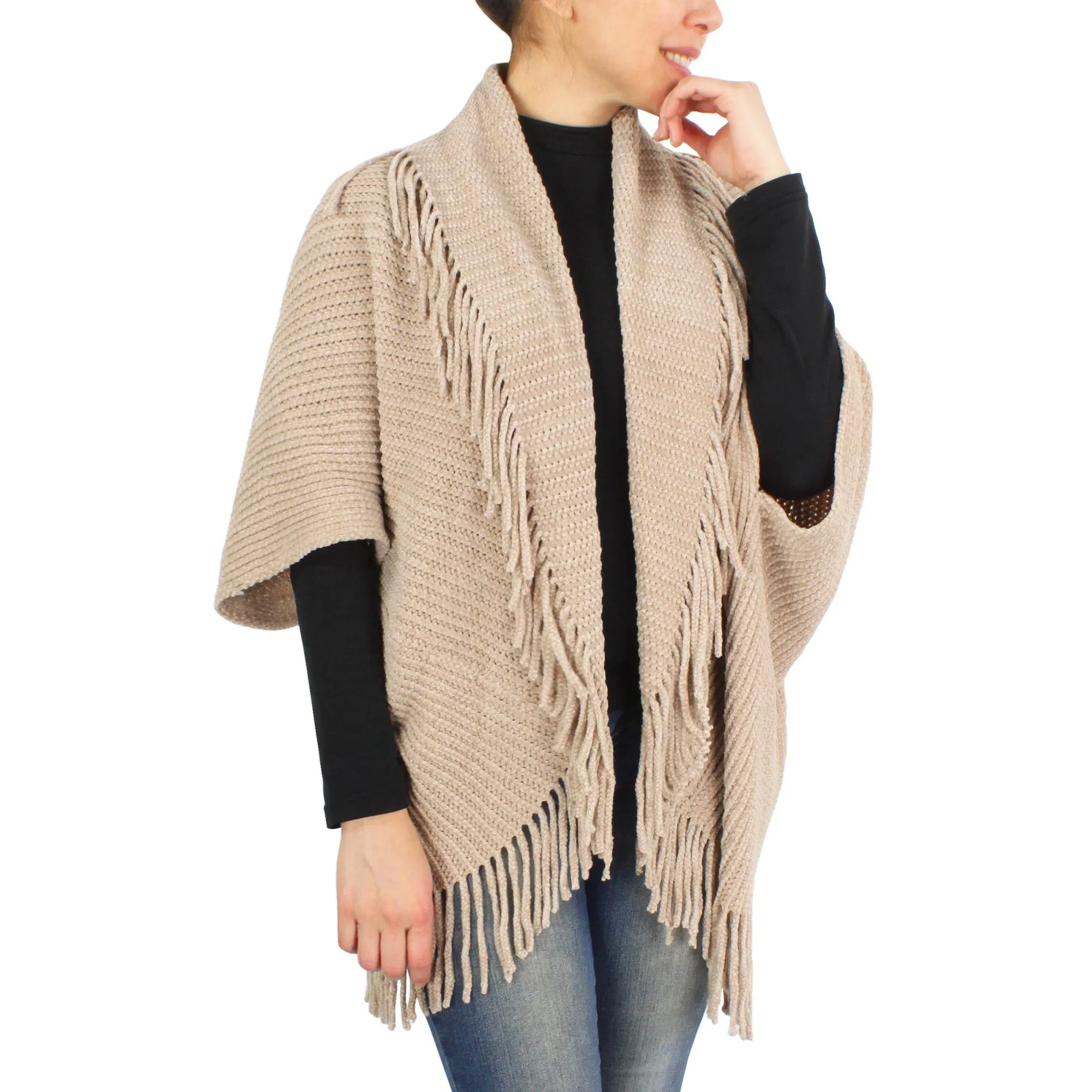 Chenille Fringe Shrug