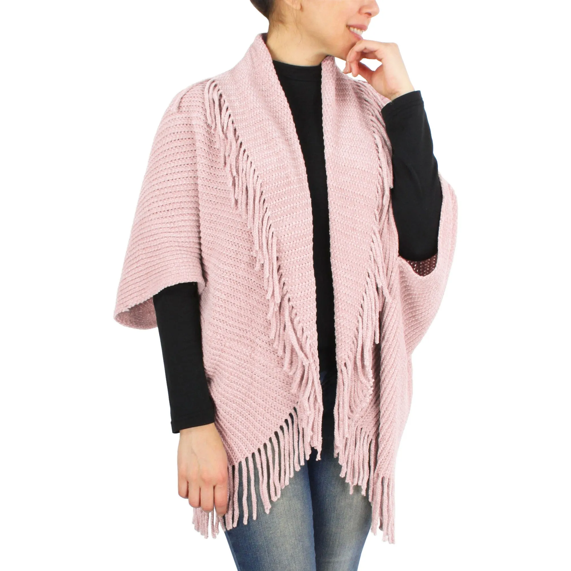 Chenille Fringe Shrug