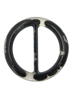 Circle Black Horn Abs Buckle