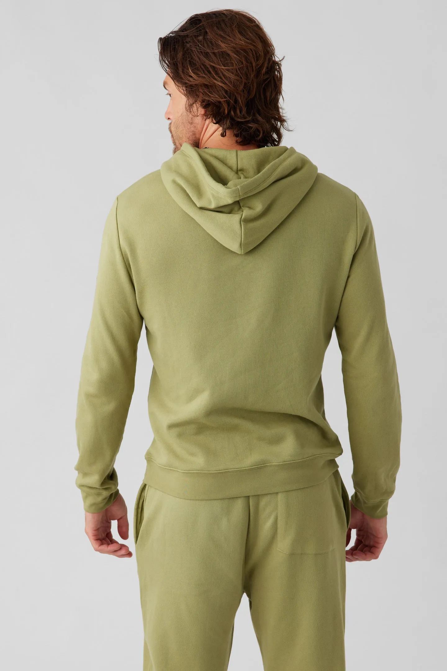 Circle Waves Pullover Hoodie - Fatigue