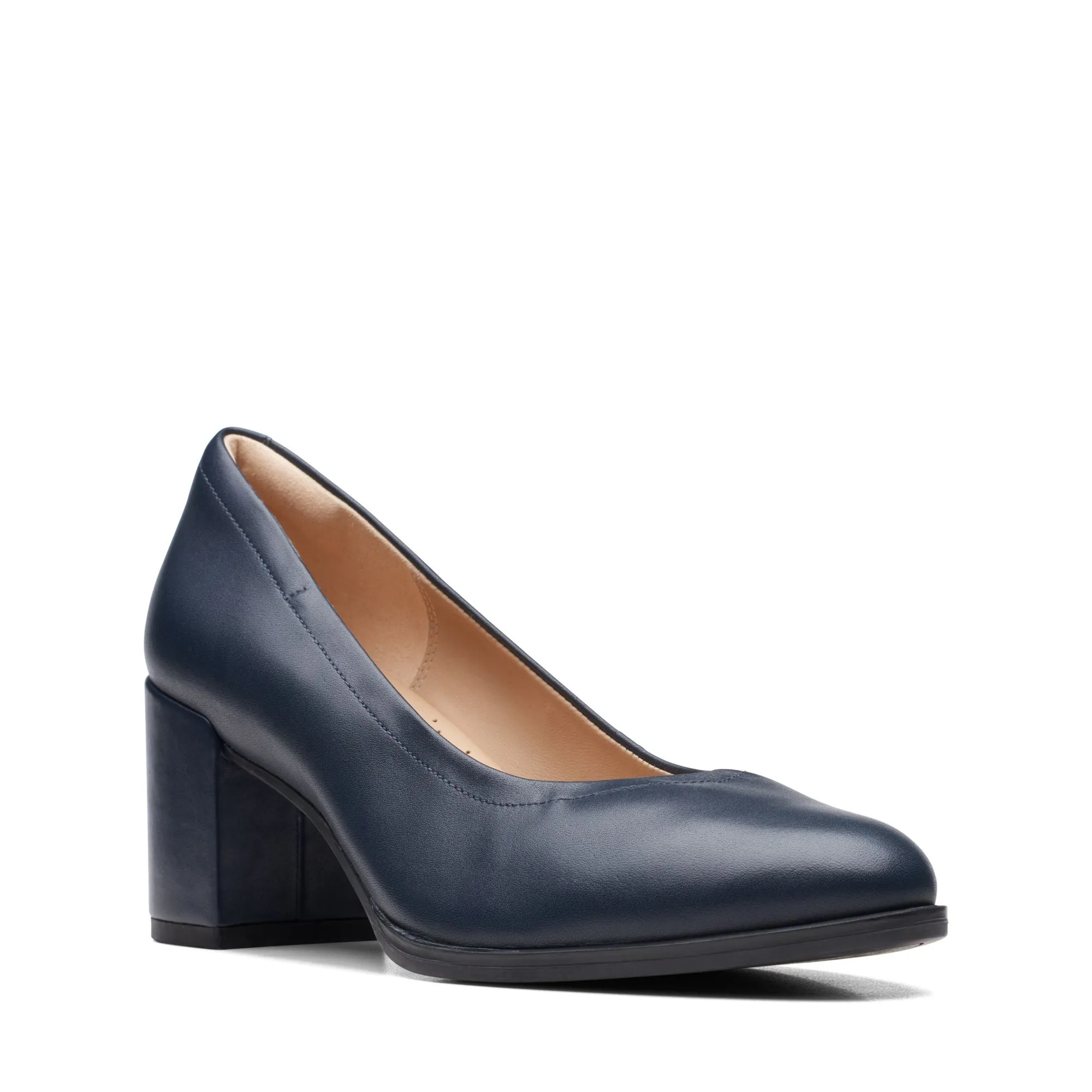 Clarks Freva55 Court Navy Leather