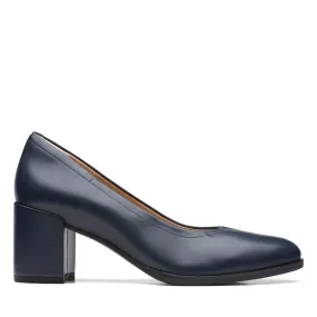 Clarks Freva55 Court Navy Leather