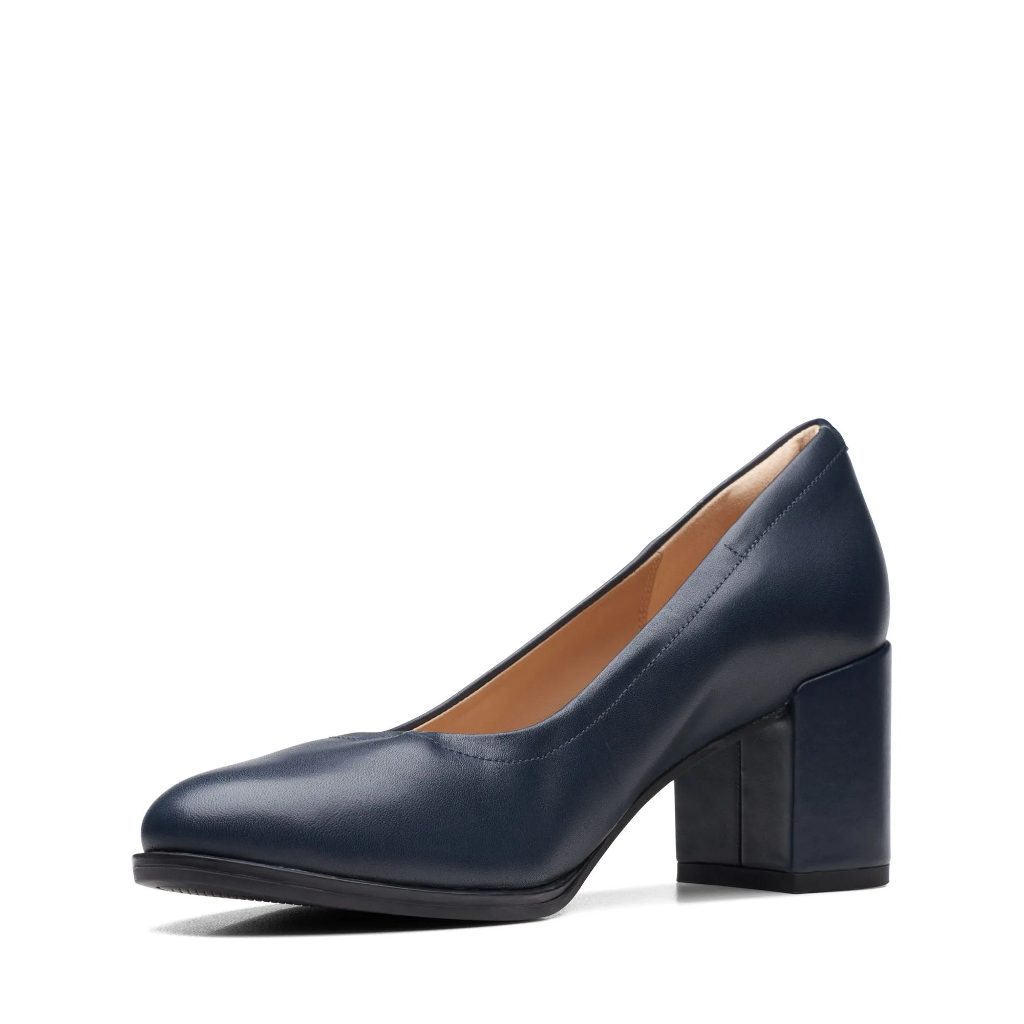 Clarks Freva55 Court Navy Leather