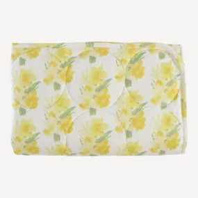 classic circle quilt | watercolor daffodil | lenzing modal