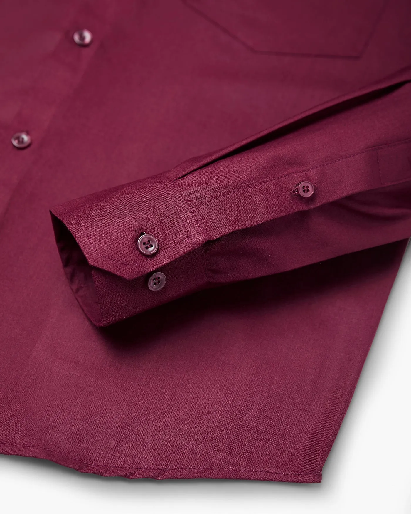 Classic Maroon Full Sleeve Plain Shirt For Men