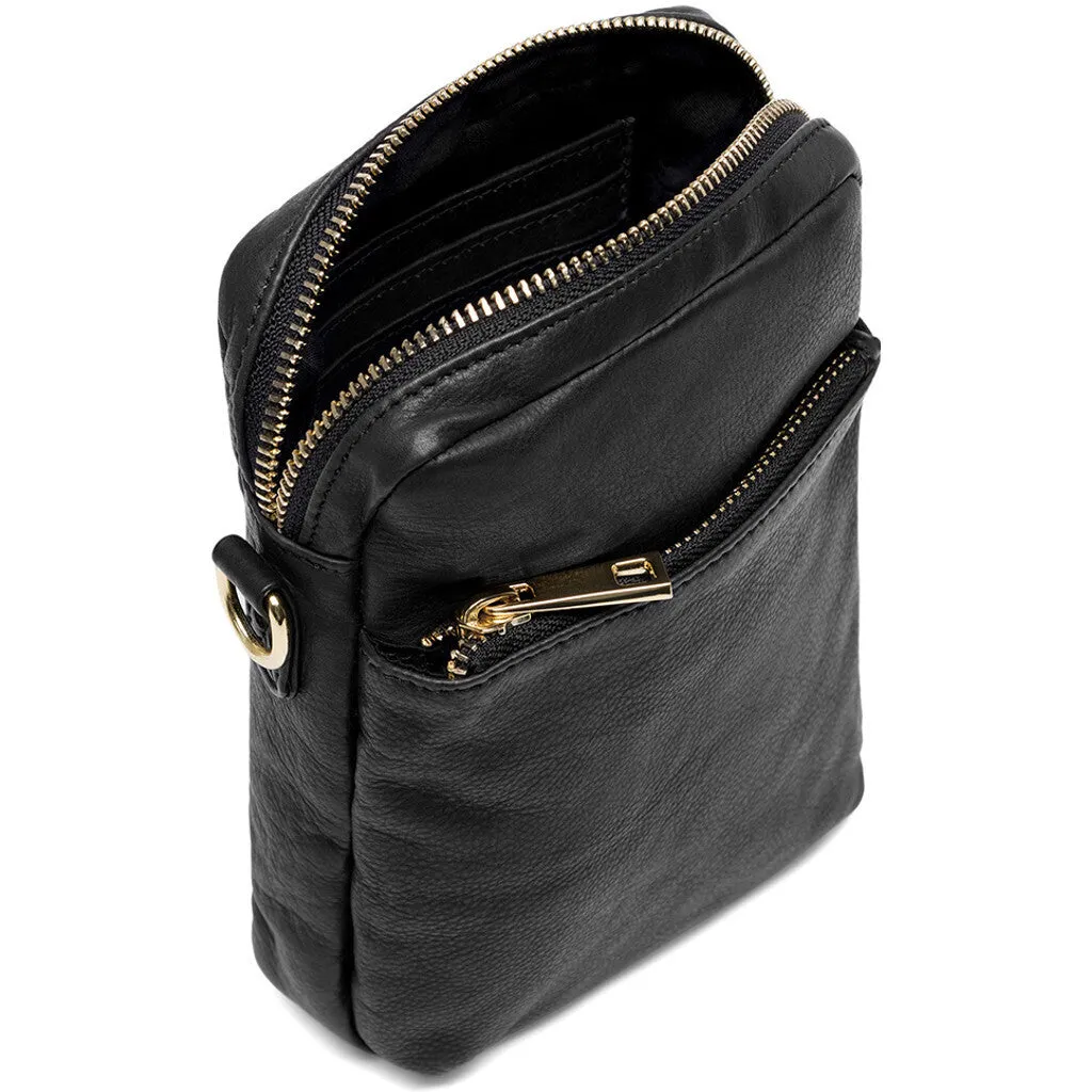 Classic mobile bag in soft leather quality / 15700 - Black (Nero)