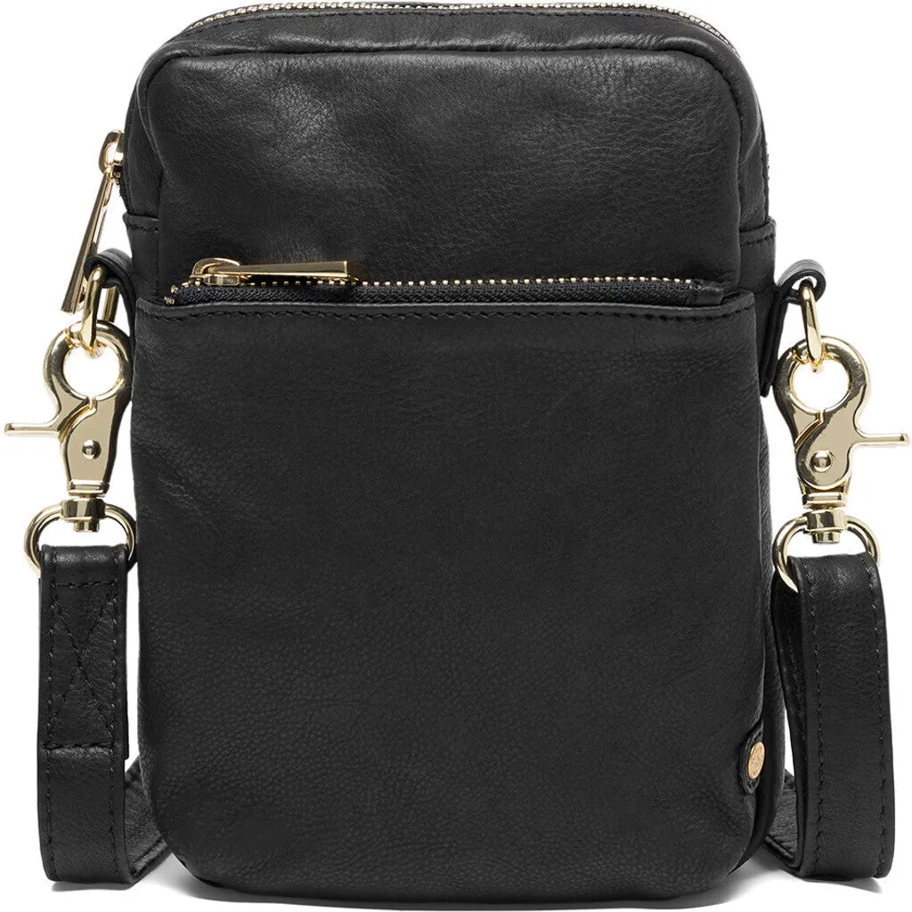 Classic mobile bag in soft leather quality / 15700 - Black (Nero)