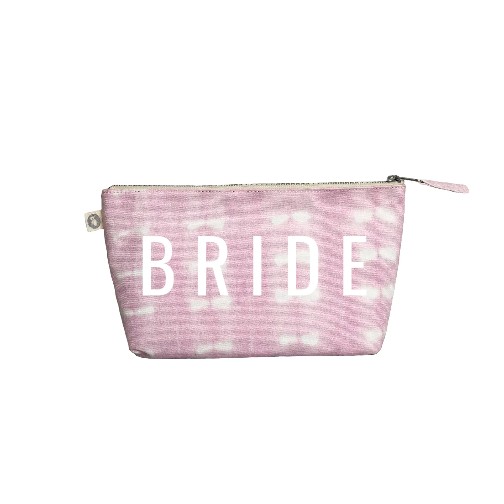 Clutch Bag: Pink Shibori with White Matte BRIDE