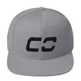 Colorado - Flat Brim Hat - Black Embroidery - CO - Many Hat Color Options Available