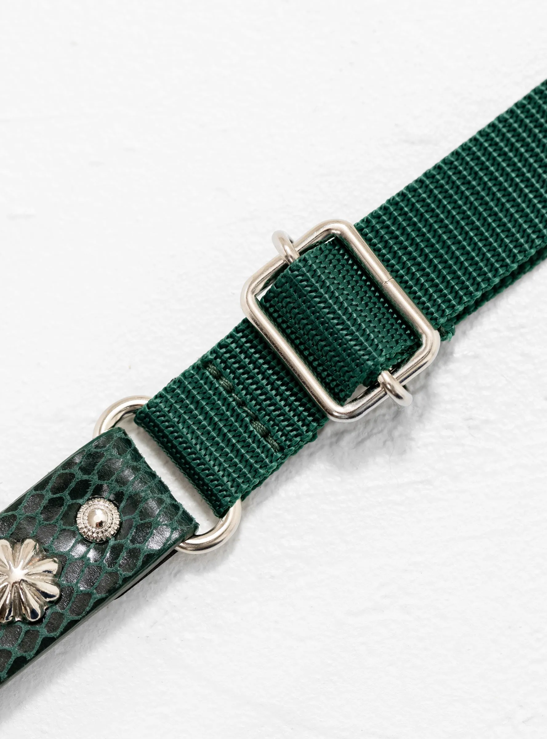 Concho Nylon Belt Green