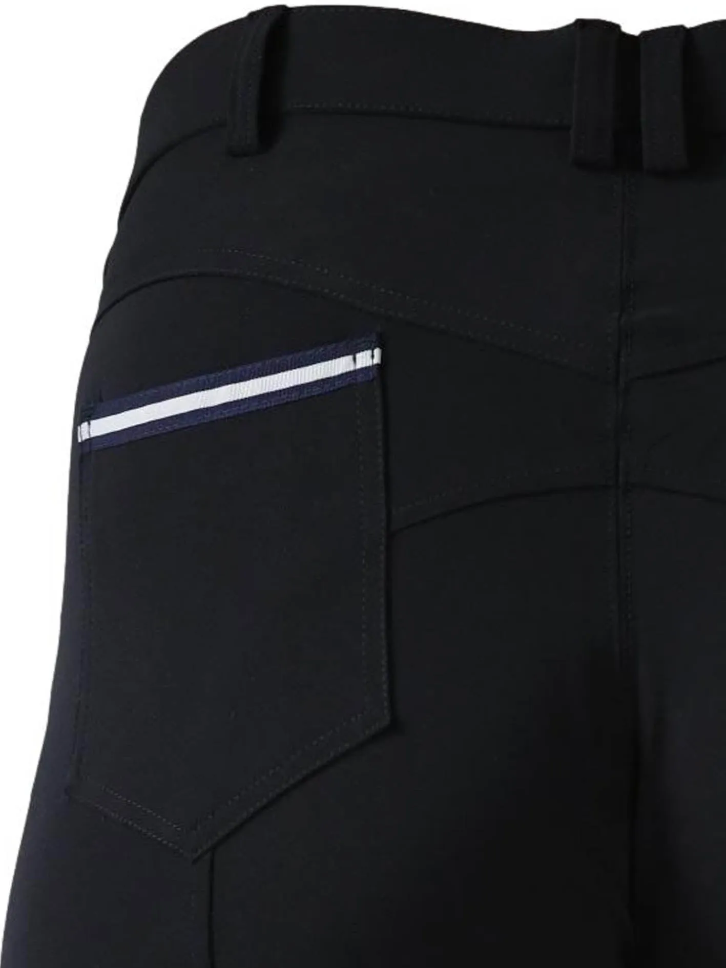 CoolMax Black Breeches in sizes 6 to 28 - With Silicone Seat Grip