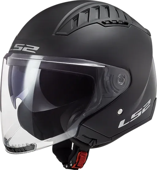 Copter Solid Open Face Motorcycle Helmet W/ SunShield Matte Black