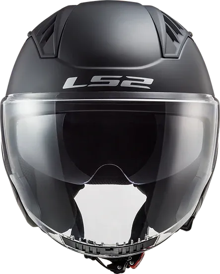 Copter Solid Open Face Motorcycle Helmet W/ SunShield Matte Black