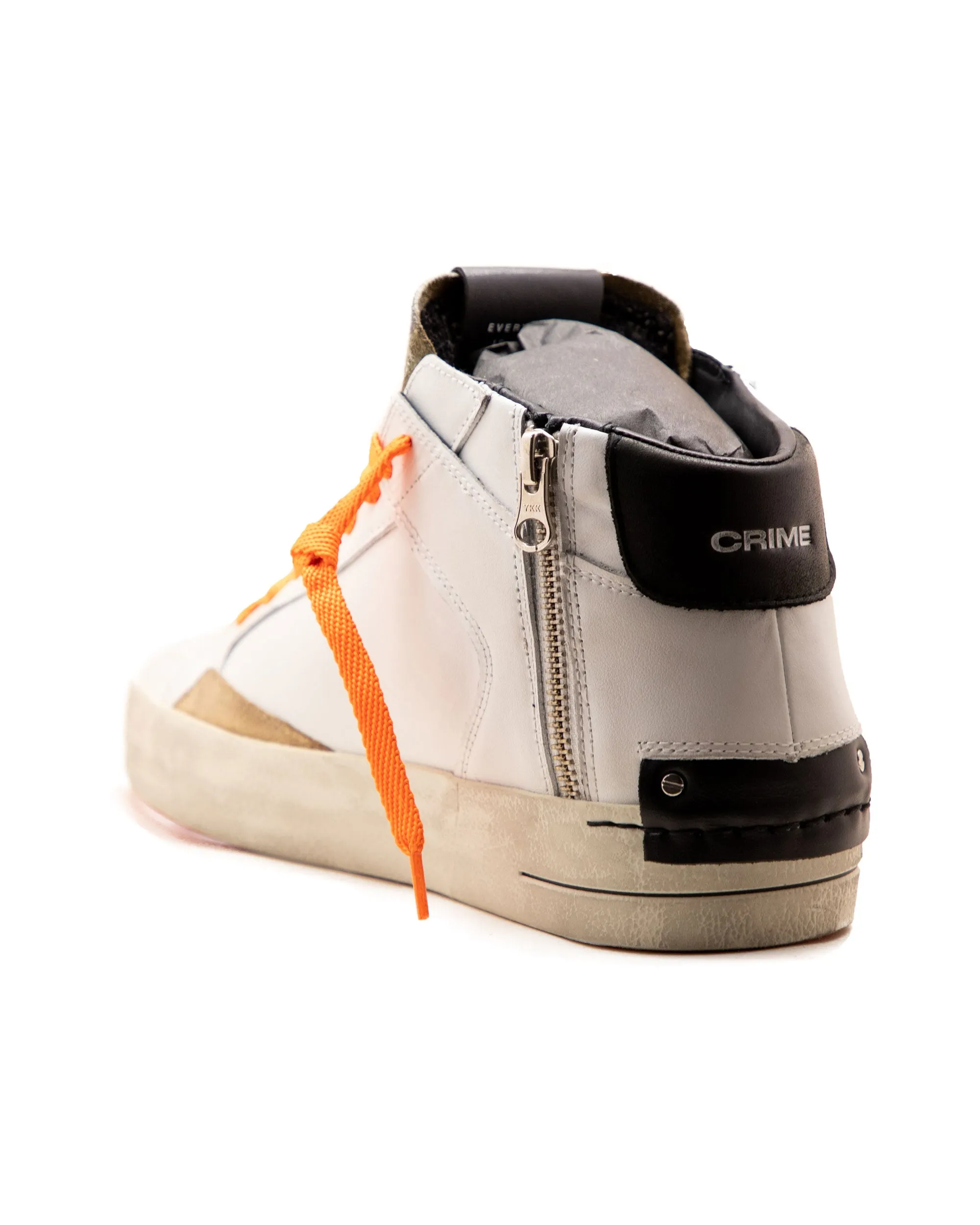 Crime London SK8 Deluxe Mid Bianco