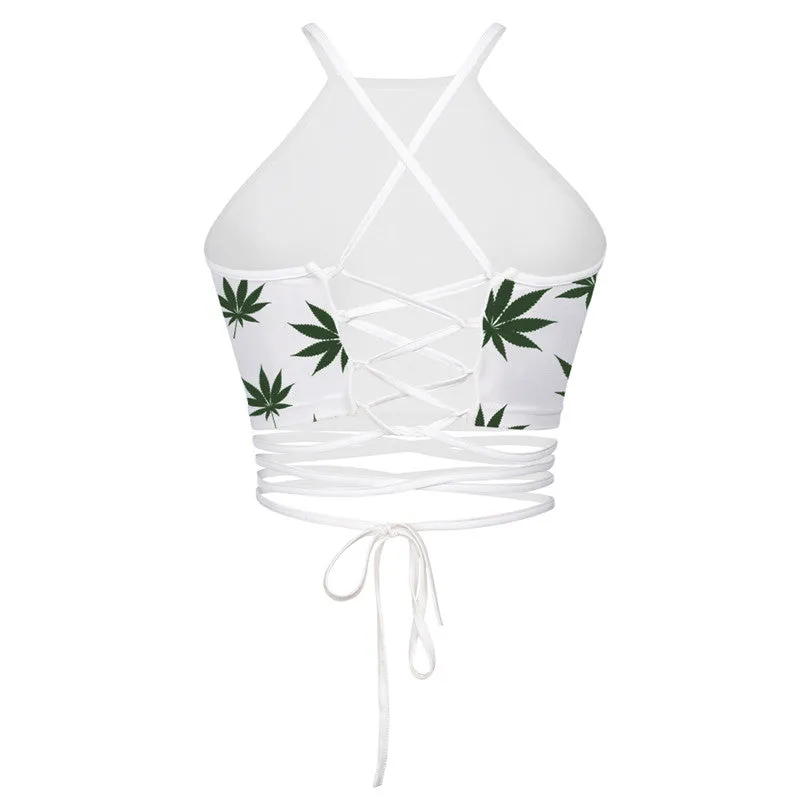 Dank Master Halter Weed Crop Top