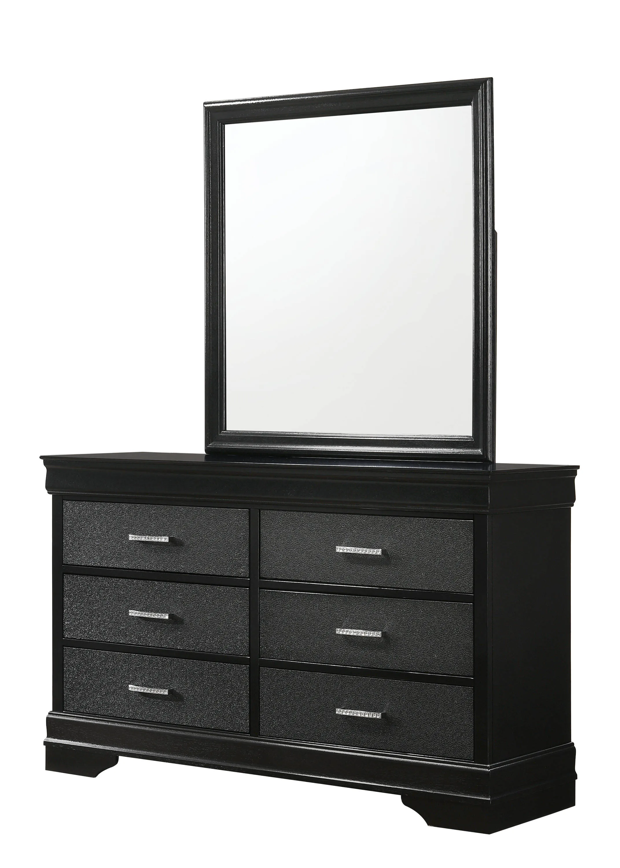 Daulatwadi Black Dresser and Mirror