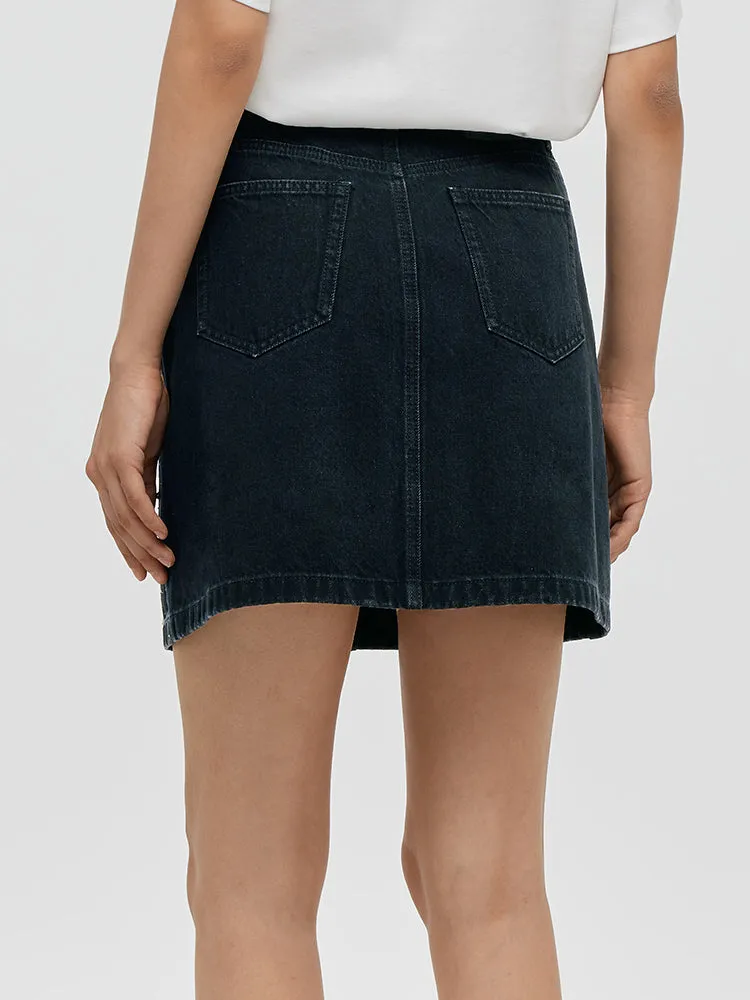 Denim Rhinestone Women Skirt