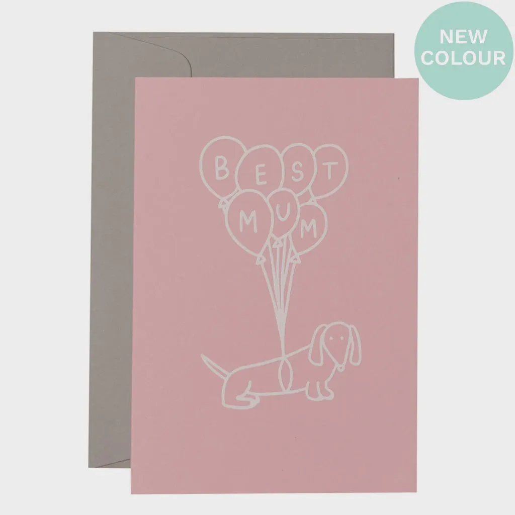 Dog Mum Card Pink