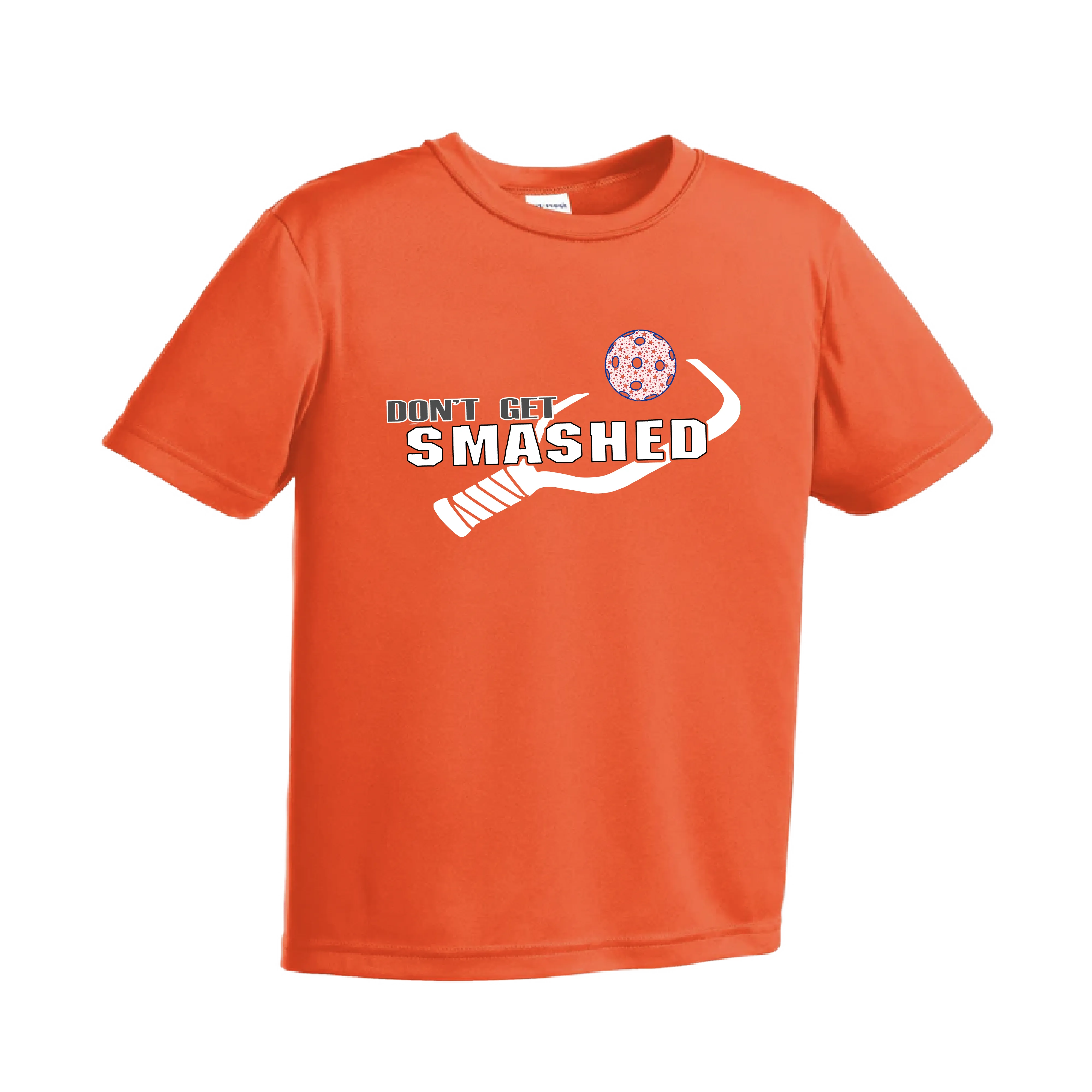 Don't Get Smashed (Patriotic Stars Pickleball) | Youth Short Sleeve Athletic Shirt | 100% Polyester