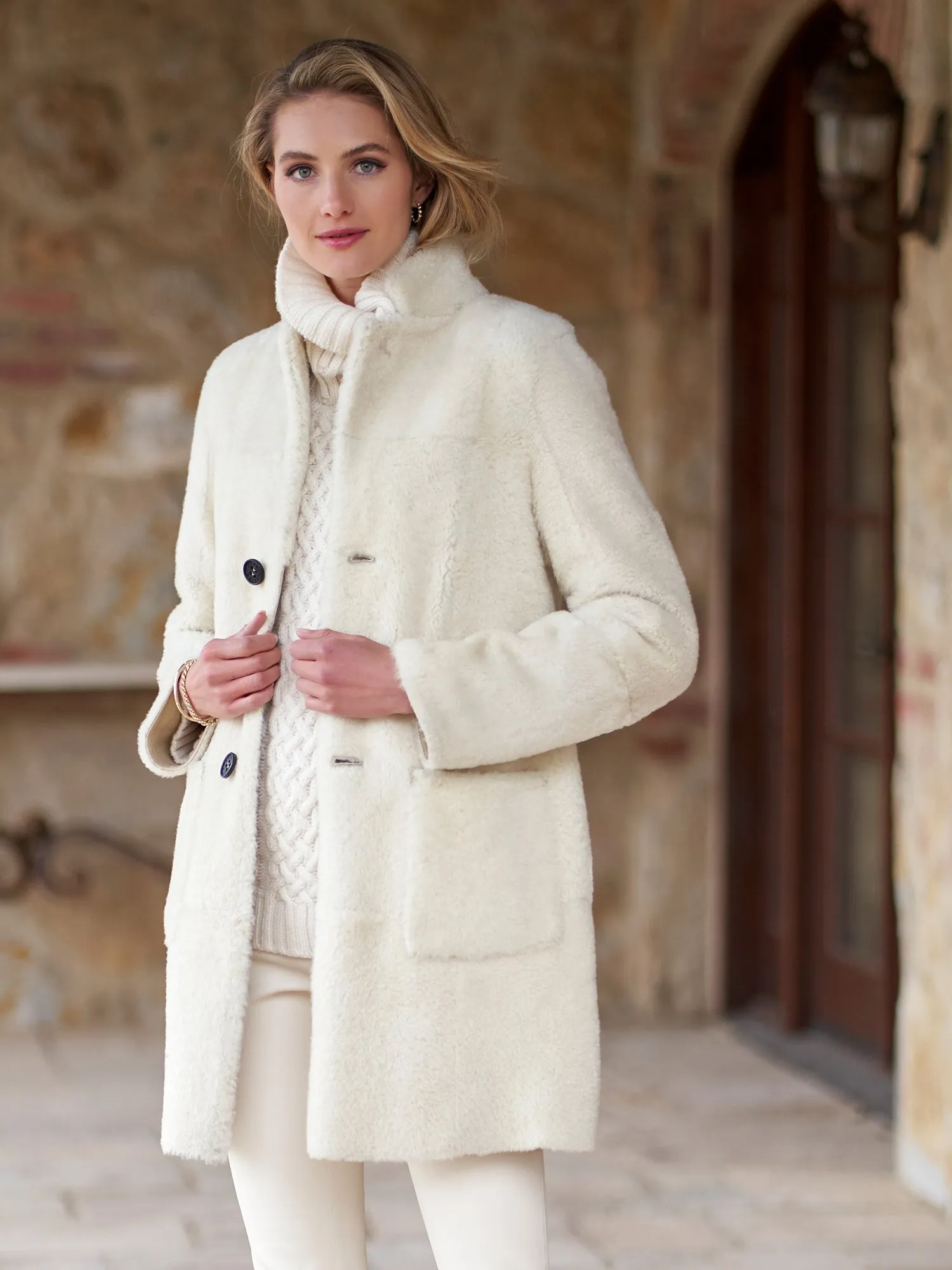 Dunja Reversible Shearling Coat