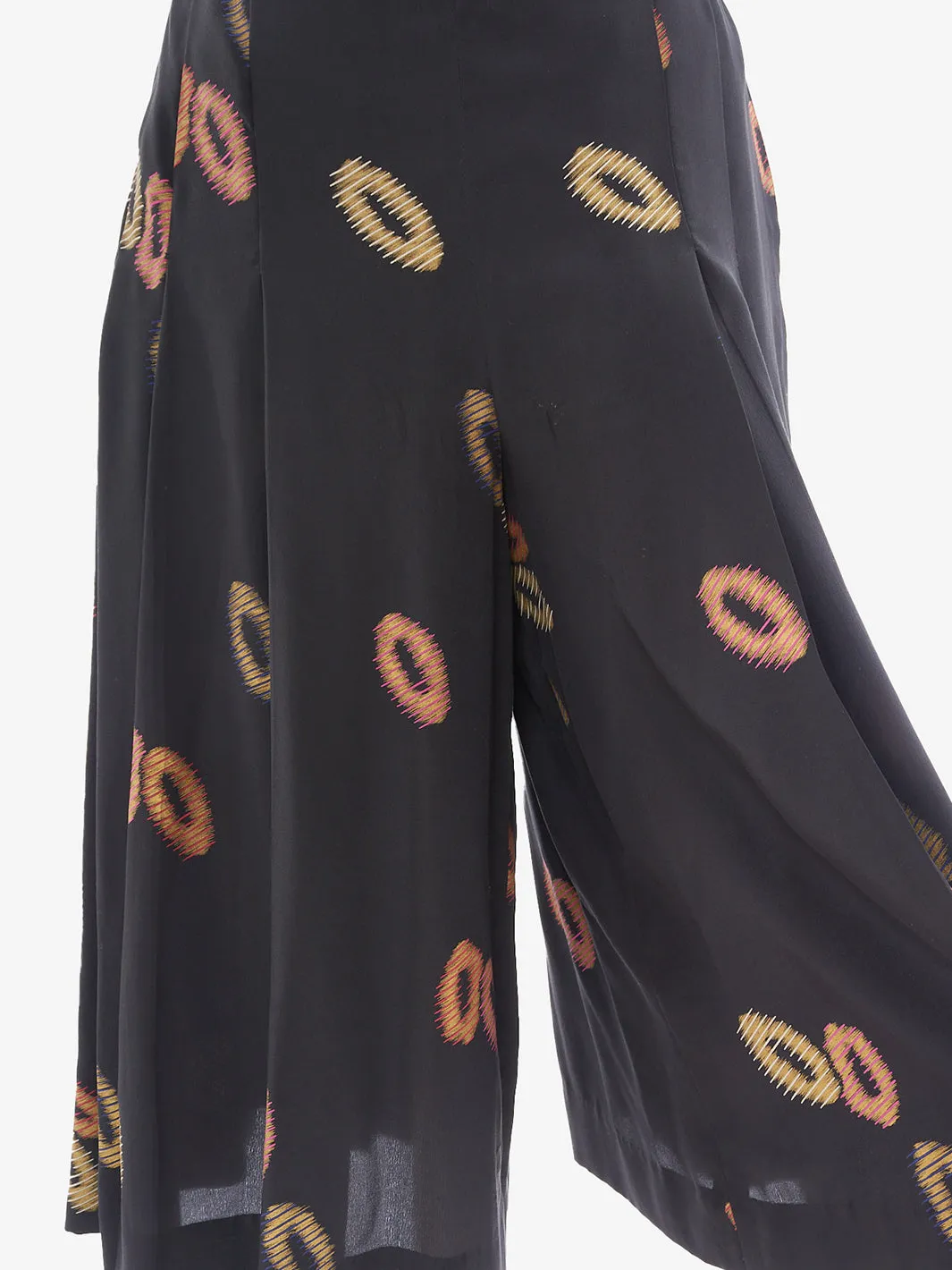 Emanuel Ungaro Silk suit skirt and blouse abstract pattern