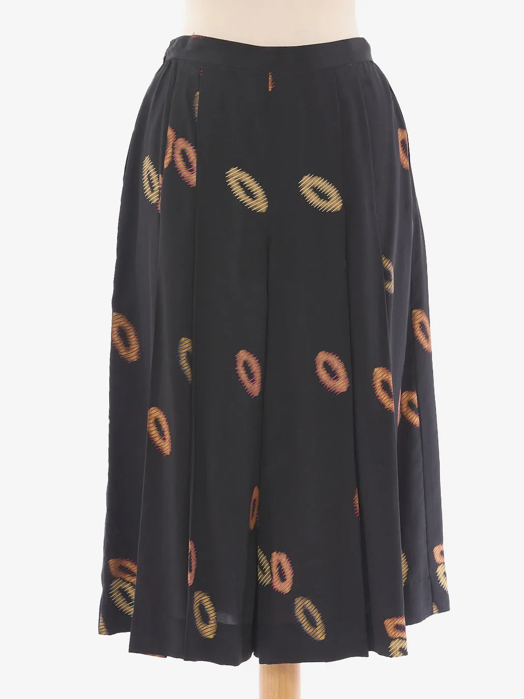 Emanuel Ungaro Silk suit skirt and blouse abstract pattern