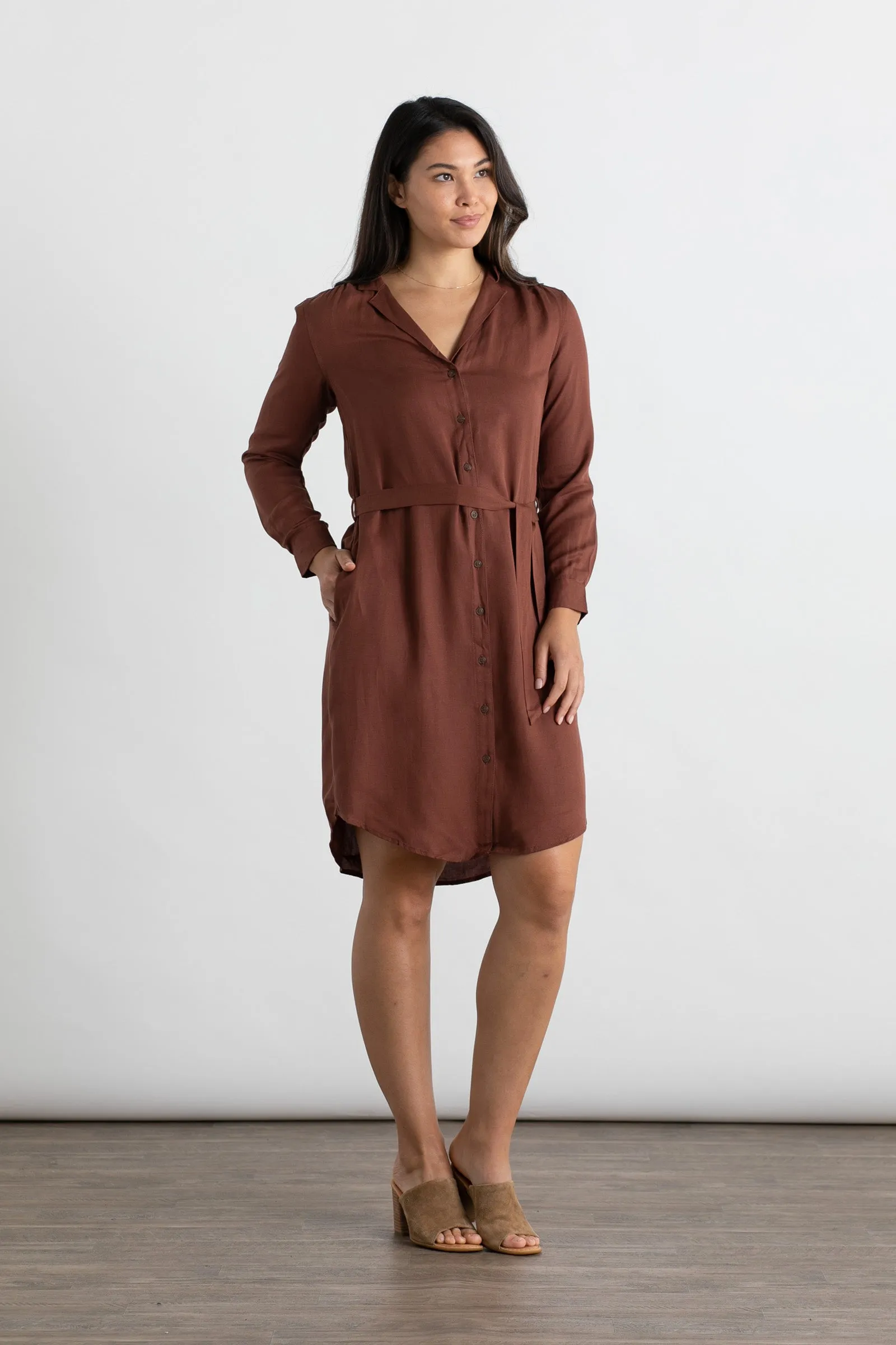 Emery Shirt Dress / Copper