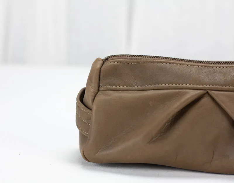 Estia case - Khaki brown leather