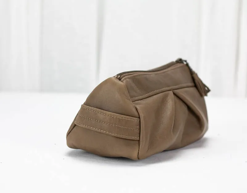 Estia case - Khaki brown leather