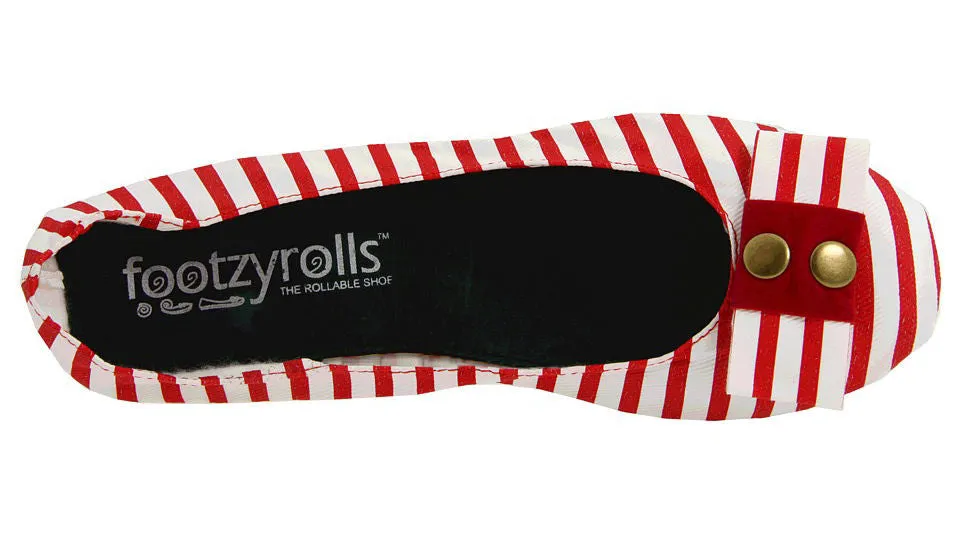 Footzyrolls Candy Striper Red