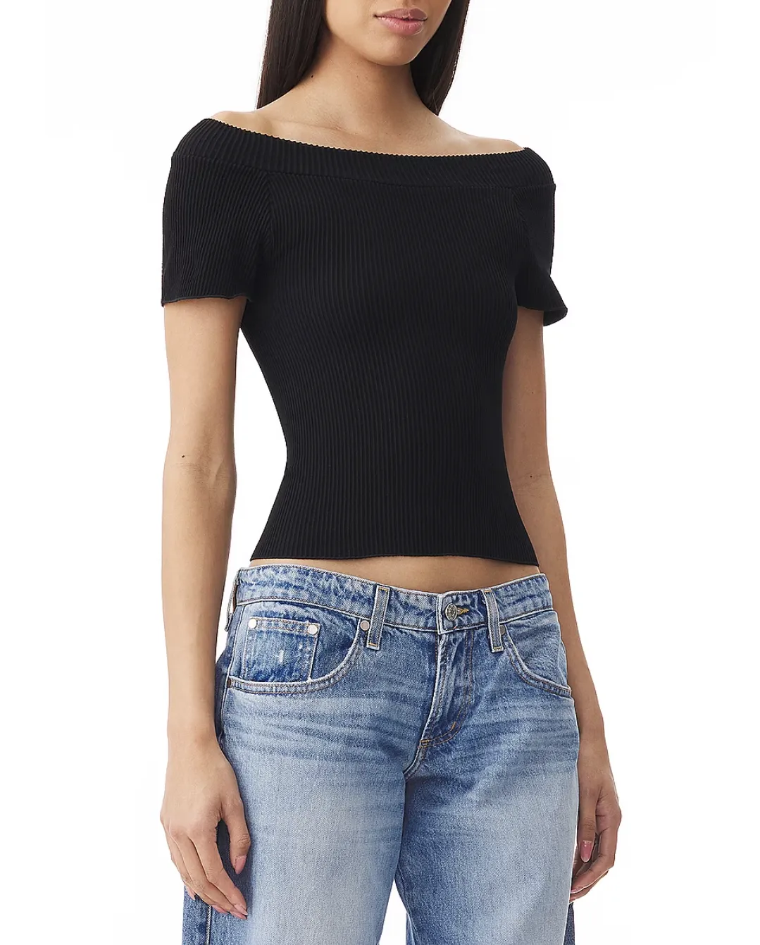 Free People Ribbed Seamless Off Shoulder