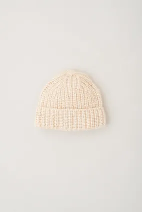 Fuzzy Beanie in Alabaster