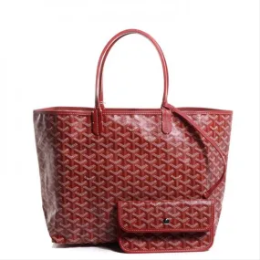 Goyard Saint Louis Pm Red Coated Canvas Tote