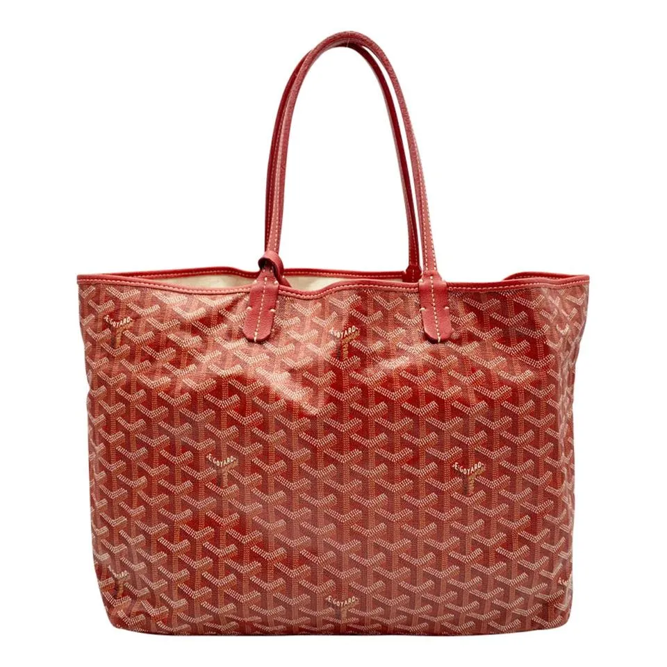 Goyard Saint Louis Pm Red Coated Canvas Tote