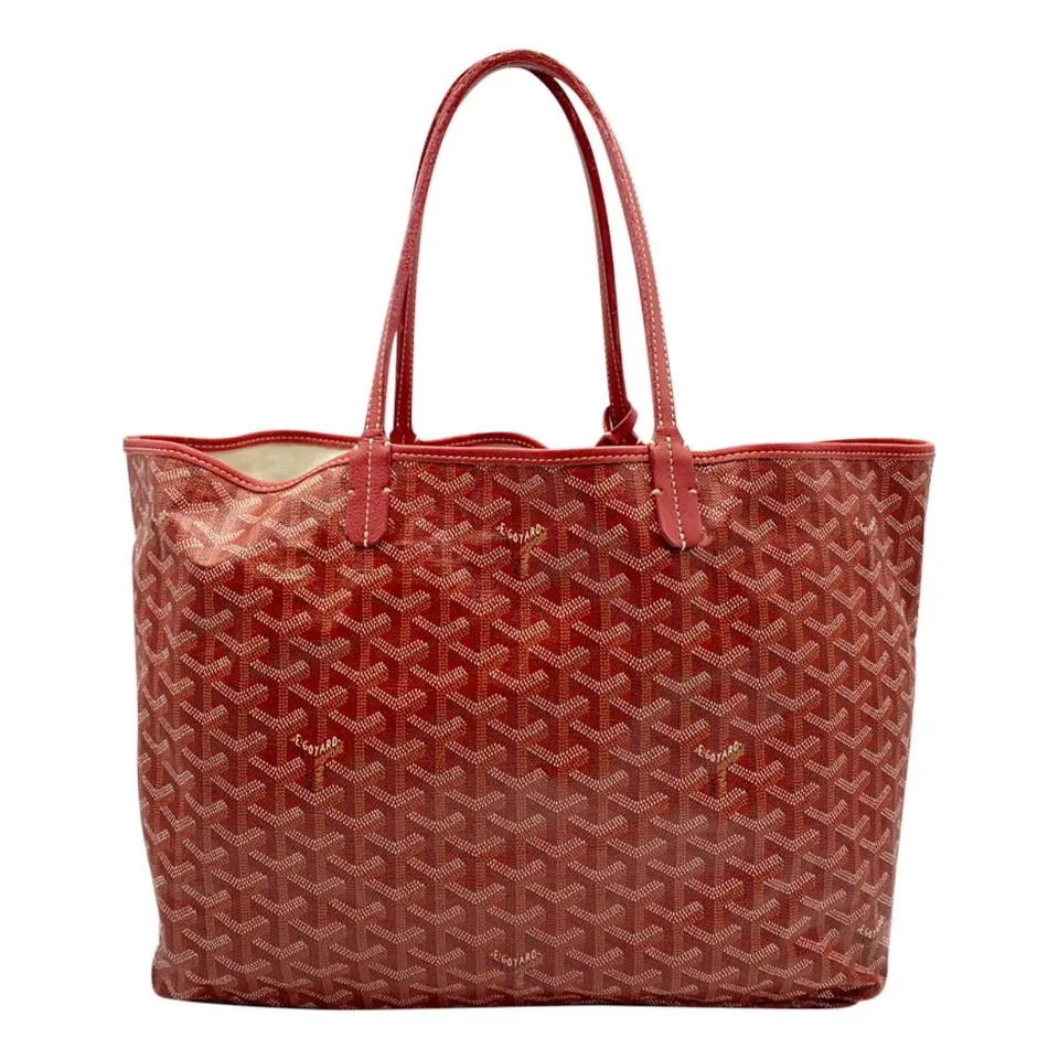 Goyard Saint Louis Pm Red Coated Canvas Tote