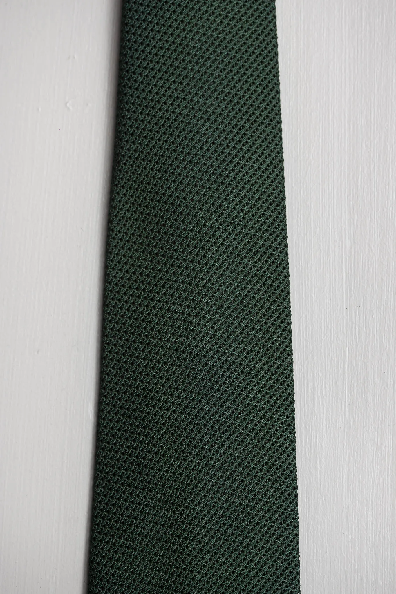 Green grenadine silk tie - Hand Made In Italy