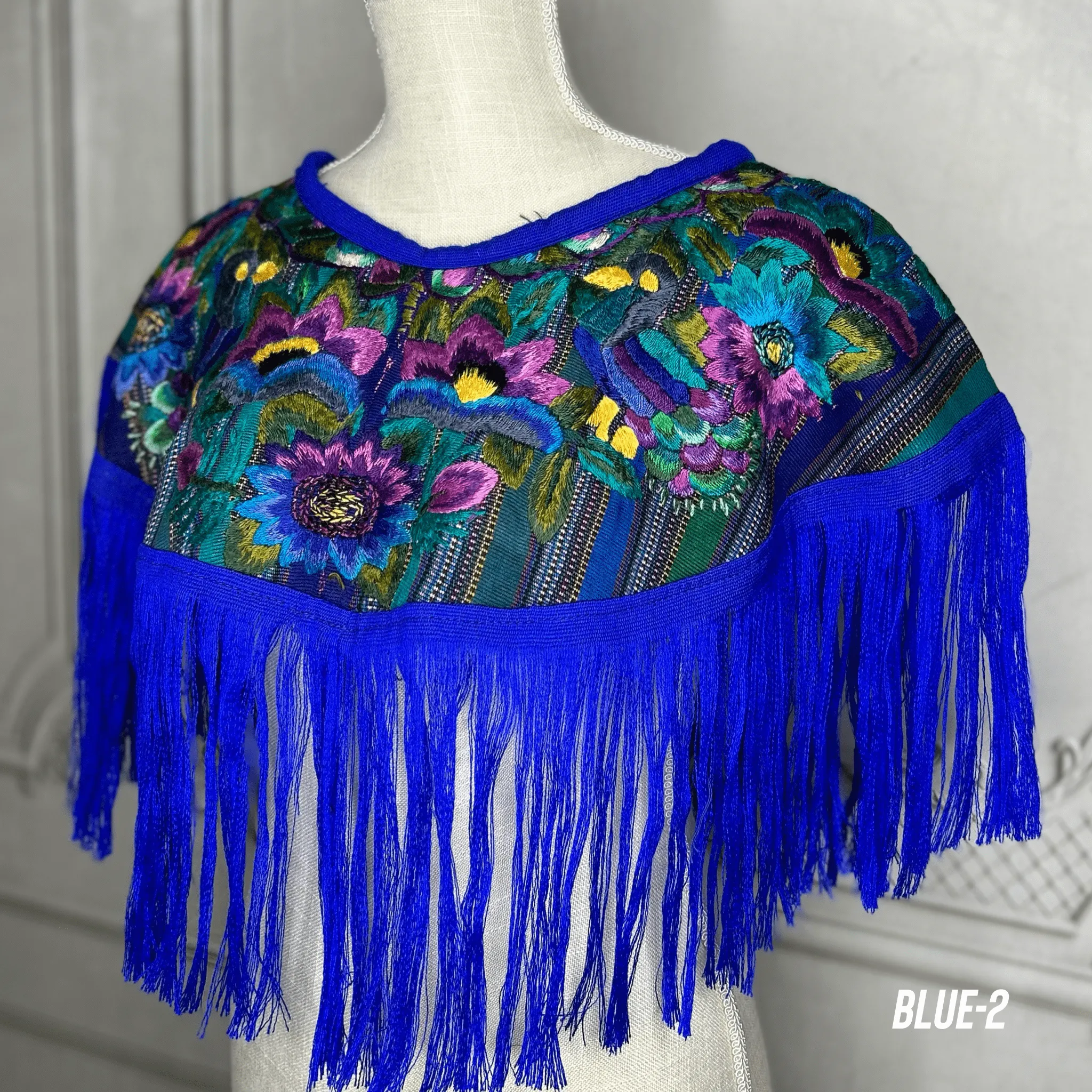 Handmade Fringed Guatemalan Cape