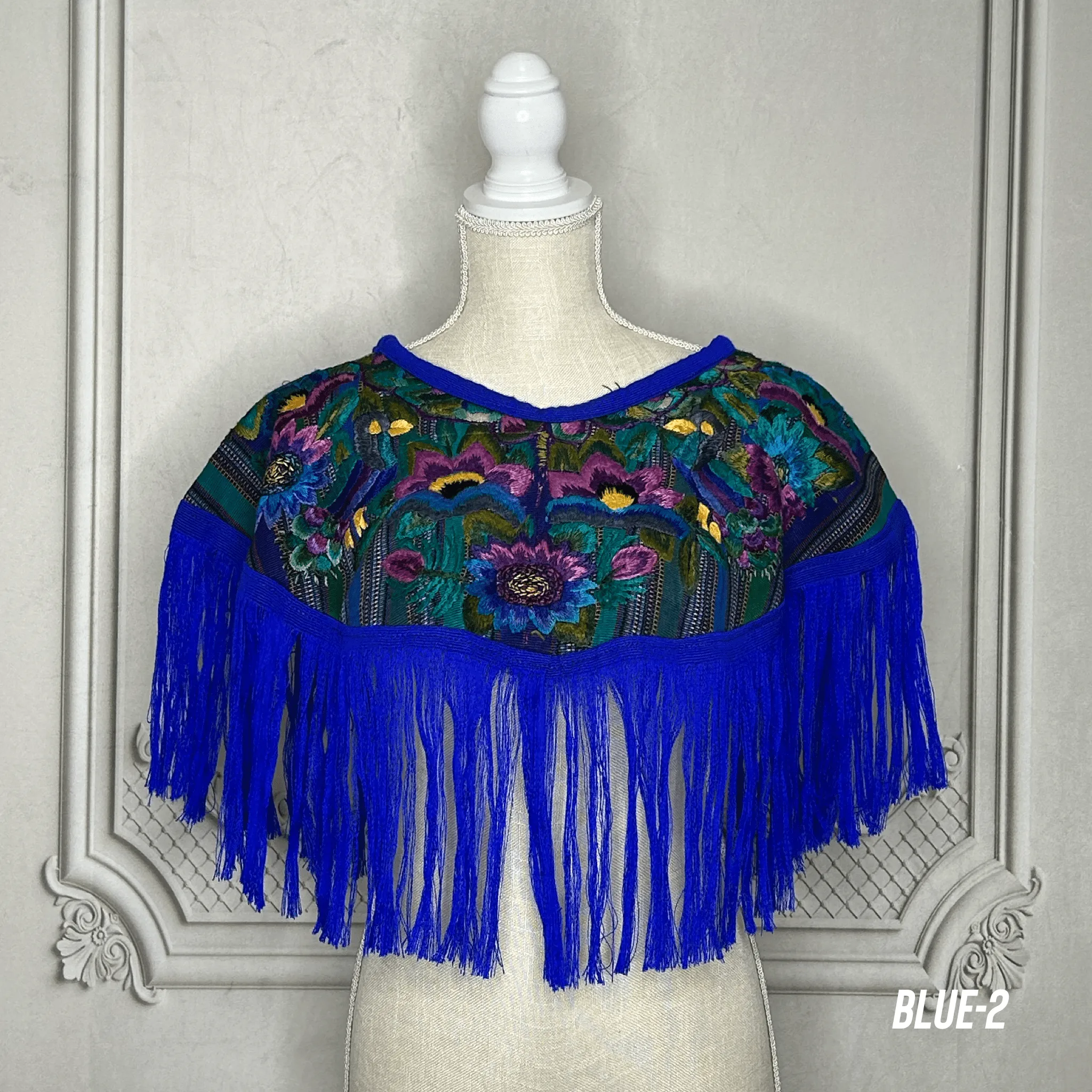 Handmade Fringed Guatemalan Cape