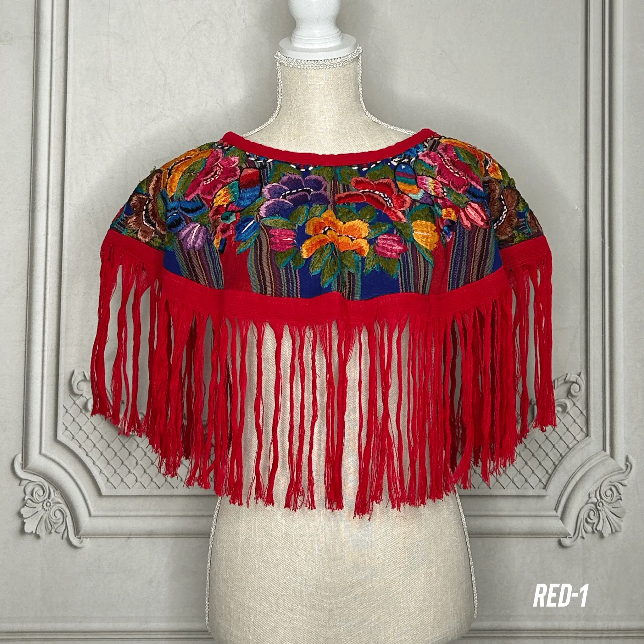 Handmade Fringed Guatemalan Cape