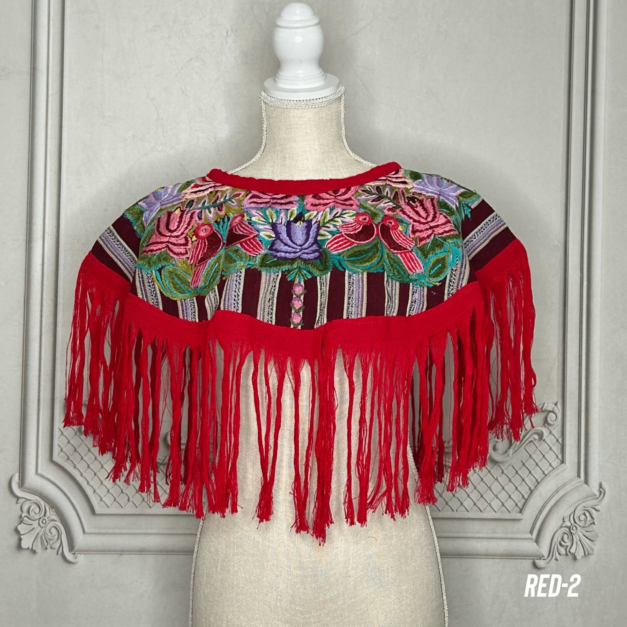 Handmade Fringed Guatemalan Cape