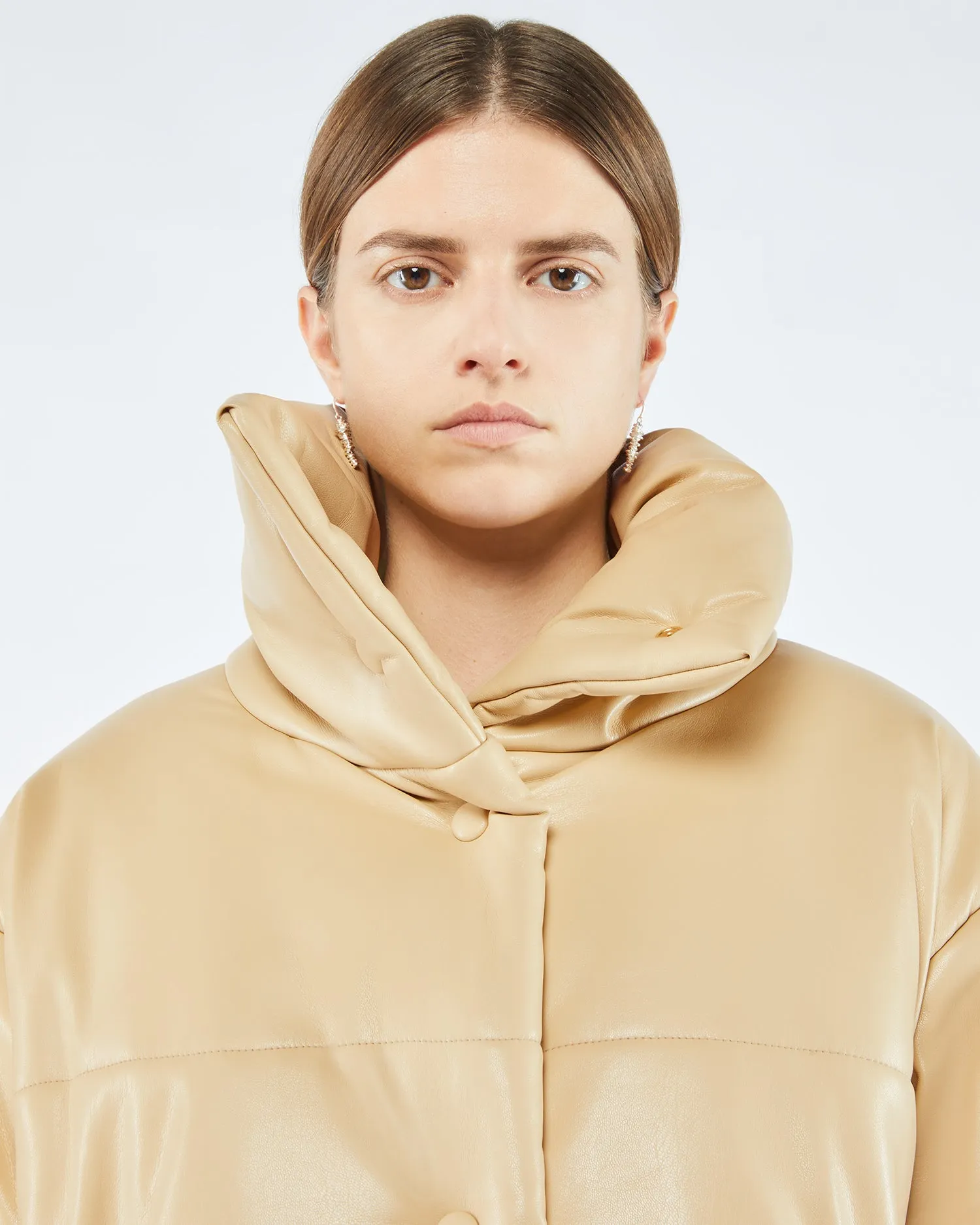 Hide - Sale Okobor™ Alt-Leather Puffer Jacket - Almond