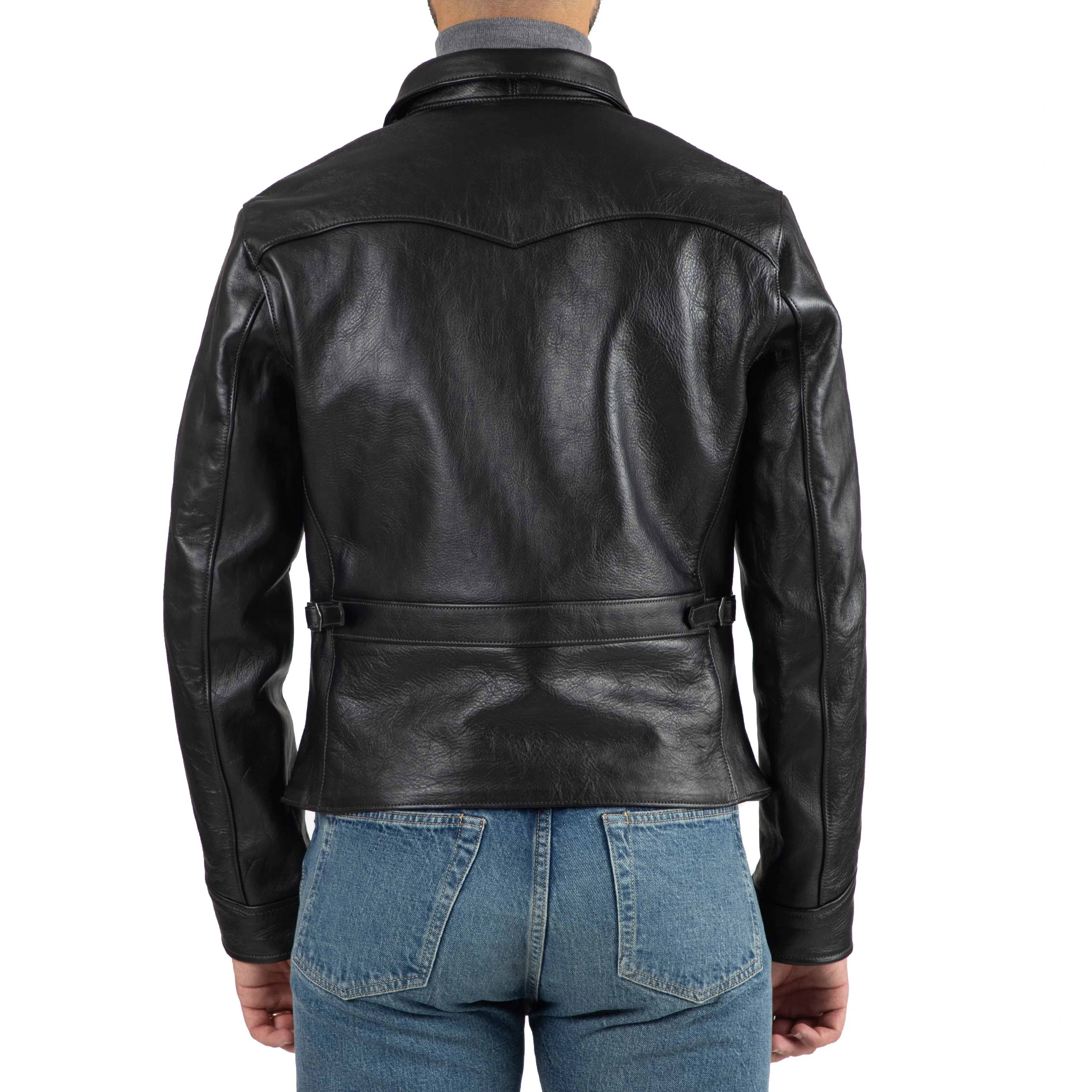 Horsehide Leather Cafe Racer Jacket