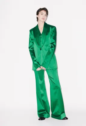 House of Holland Green Satin Tailored Jacket