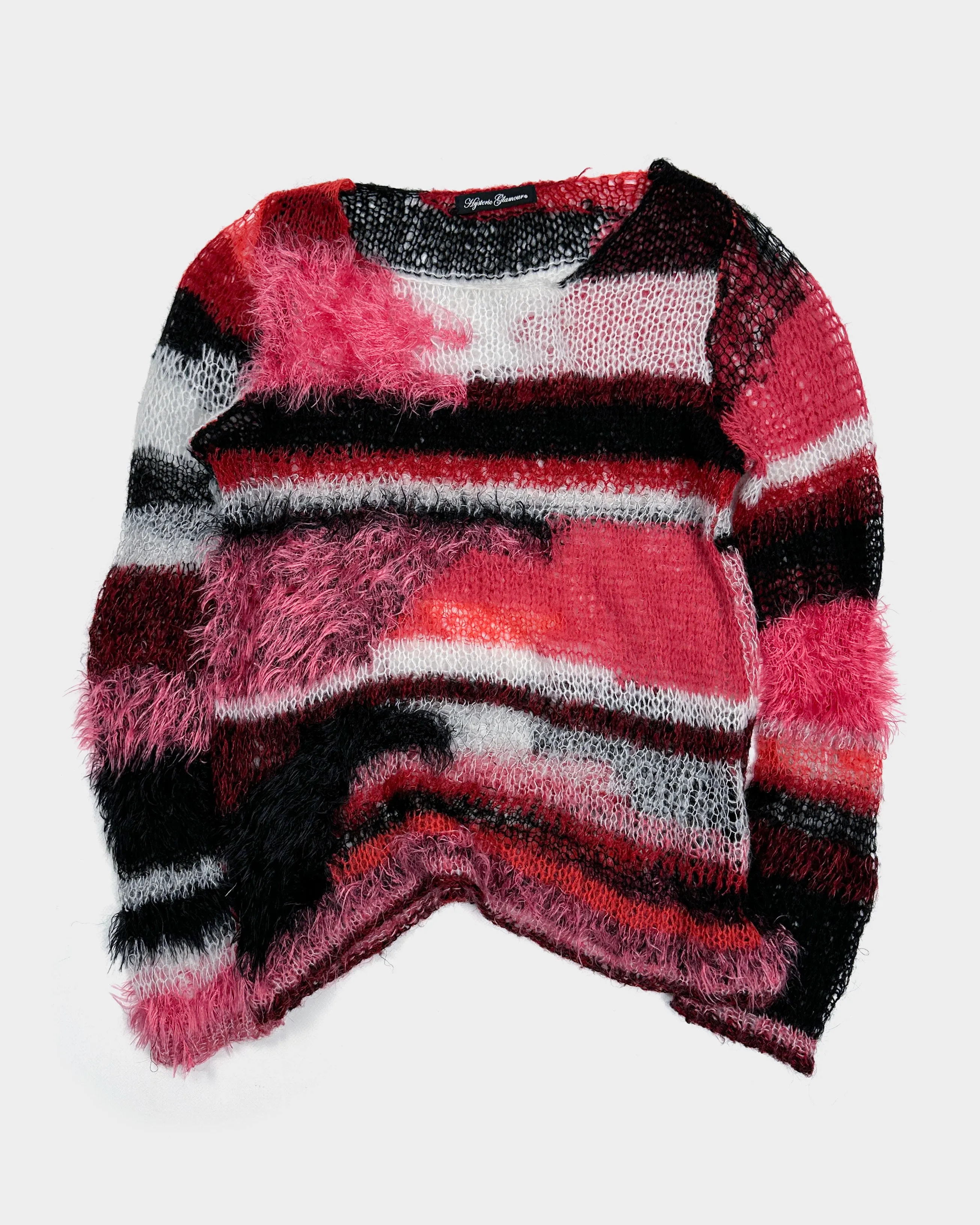 Hysteric Glamour Pink Texture Mesh Knit 2000's