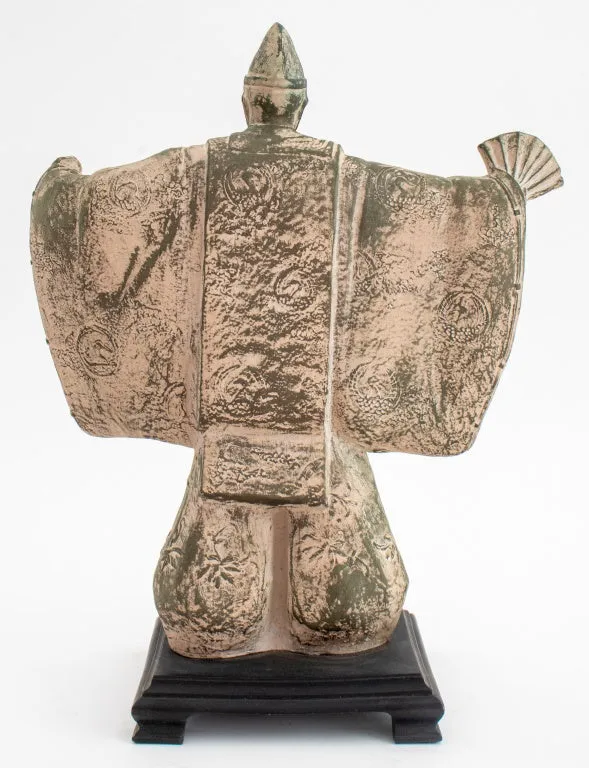 Japanese Ceramic Sculpture of a Noh Actor