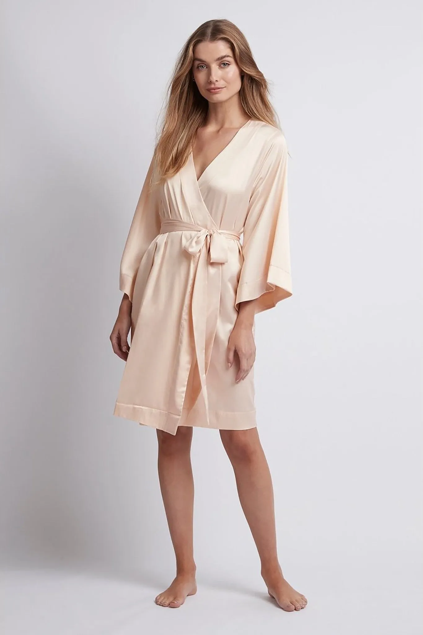 Jasmine Short Robe - Blush